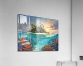 jewel of Tranquility: Discovering the Beauty of Nature in the Maldives Acrylic Print