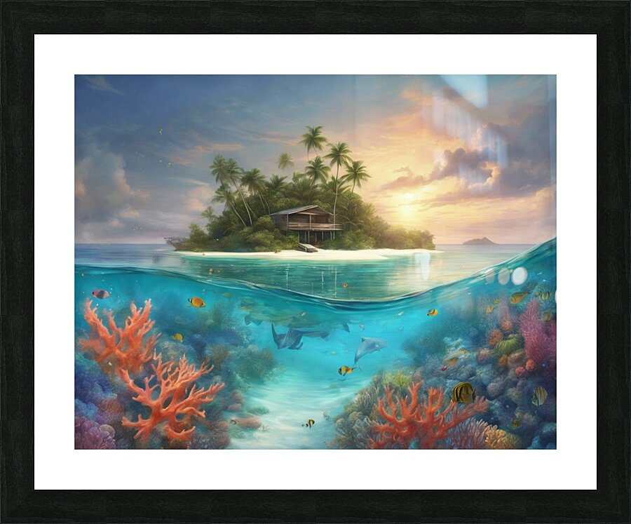 jewel of Tranquility: Discovering the Beauty of Nature in the Maldives Picture Frame print