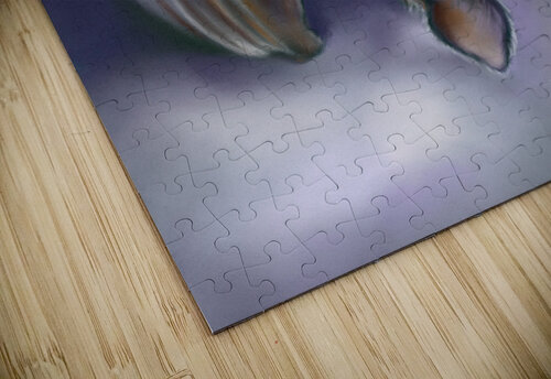 Smiling Bat Upside Down on Purple MM Anderson puzzle