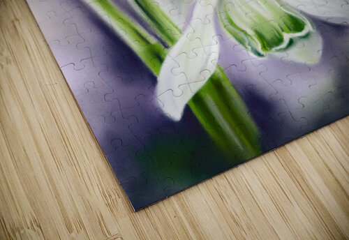 Spring Snowdrops on Purple MM Anderson puzzle