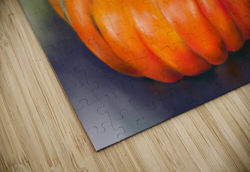 Orange Pumpkin on Purple and Green MM Anderson puzzle