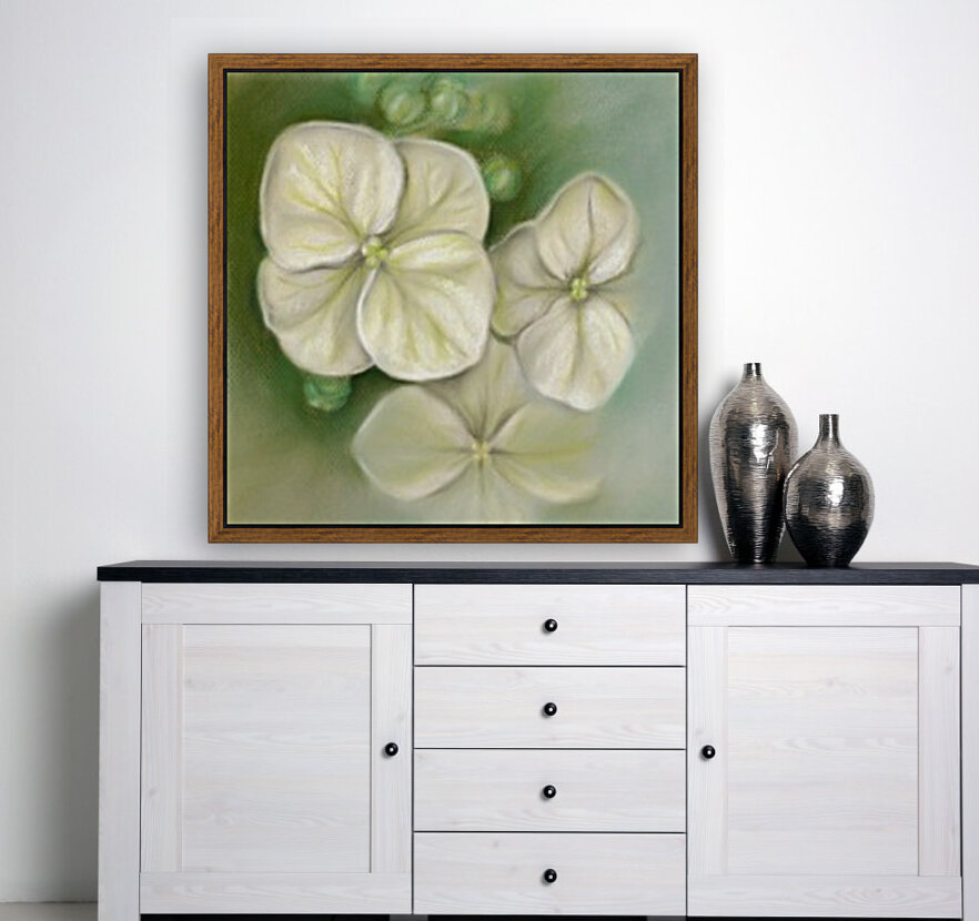Soft Summer Hydrangea Blossoms Reproduction