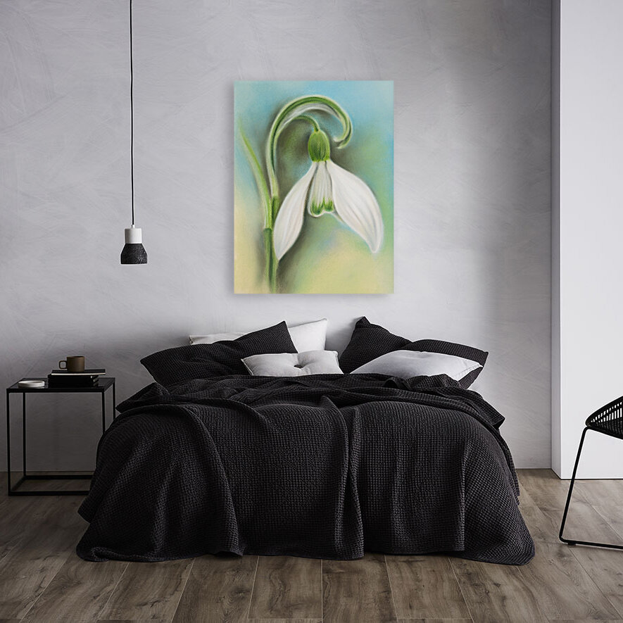 Snowdrop Single White Flower Reproduction