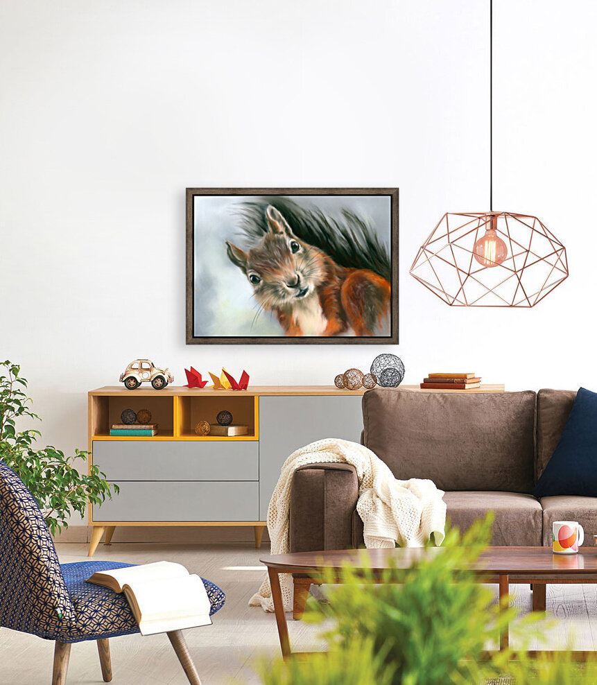 Tree Squirrel Red and Gray Reproduction