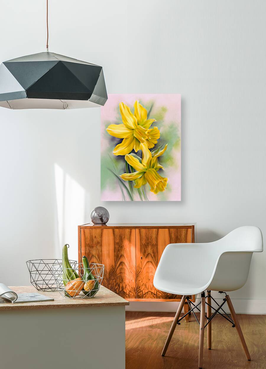 Two Yellow Daffodils Reproduction