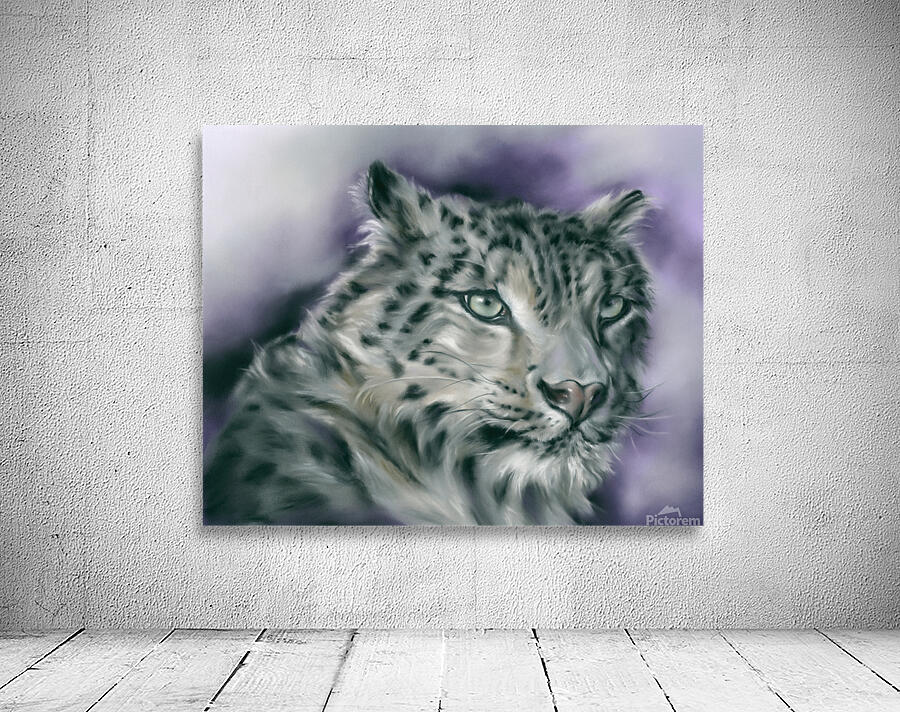 Snow Leopard Portrait Wall Preview