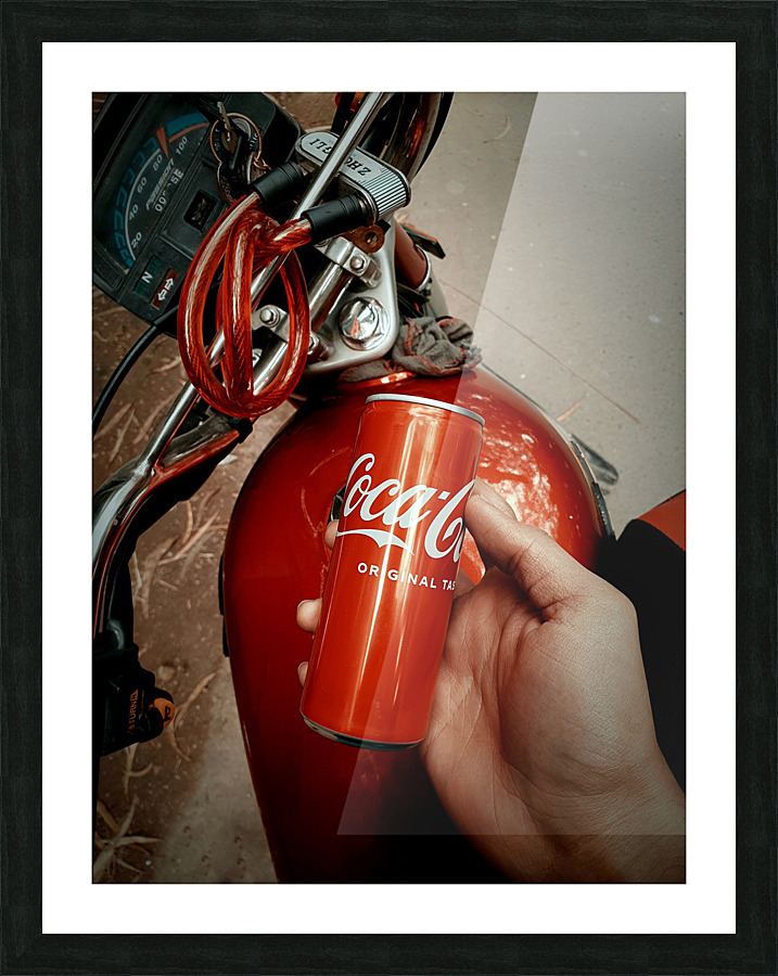 Red Coca Cola can Picture Frame print