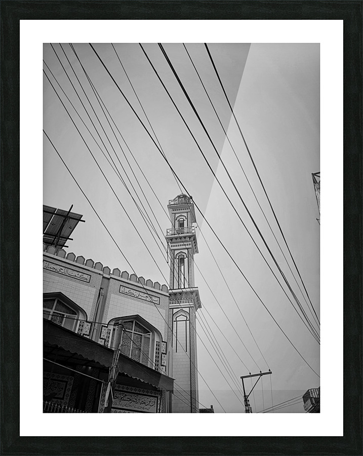 Mosque pillar Picture Frame print