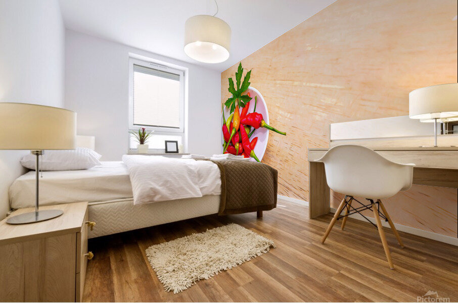 Red Chillies Mural print