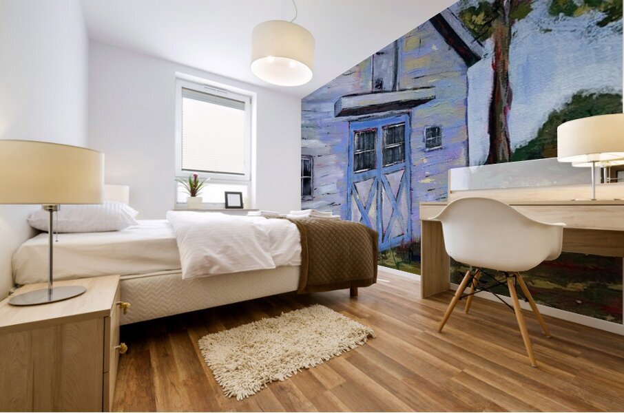 Blue Door Mural print