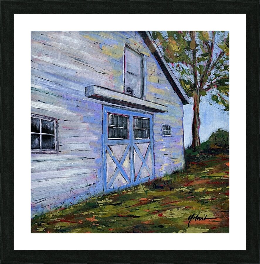 Blue Door Picture Frame print