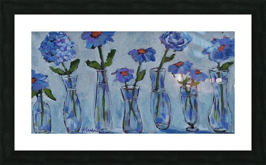 Azure Blue Picture Frame print