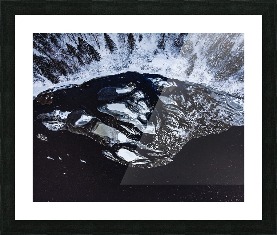 Freezing from above Picture Frame print