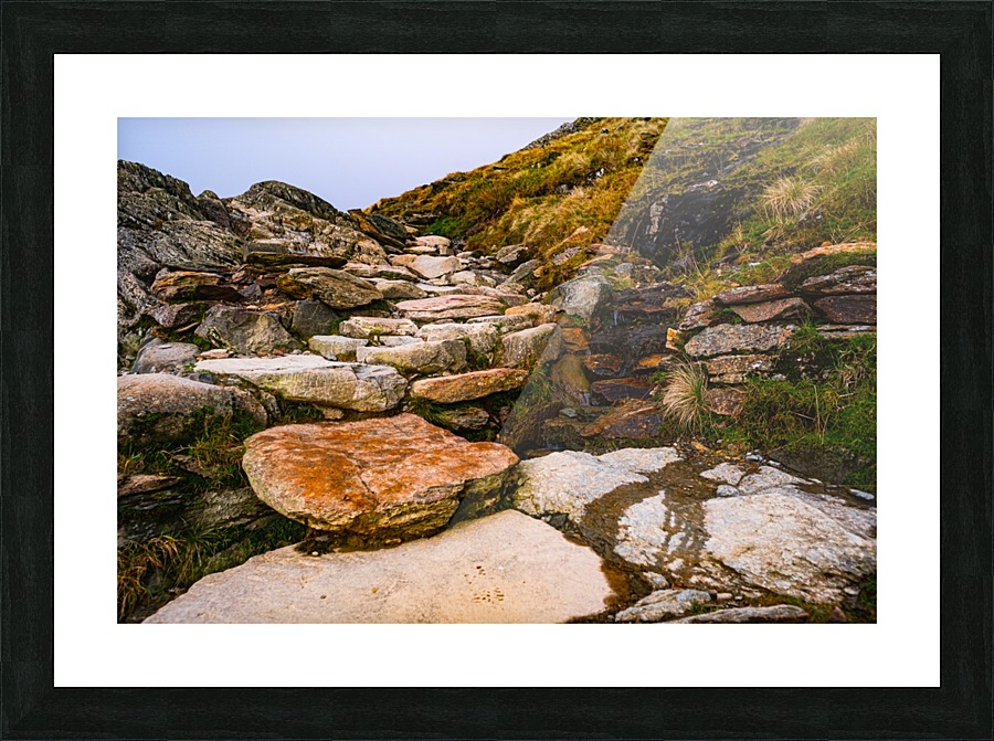 Mountain steps Picture Frame print