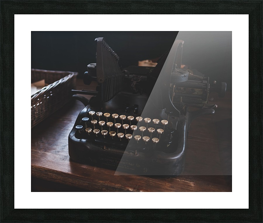Typewriter Picture Frame print