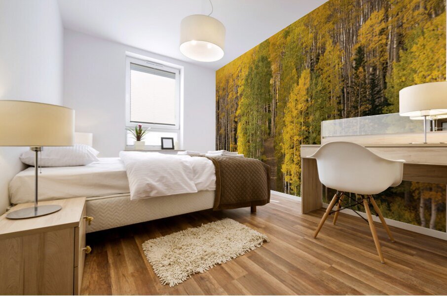 A Path Through Gold Mural print