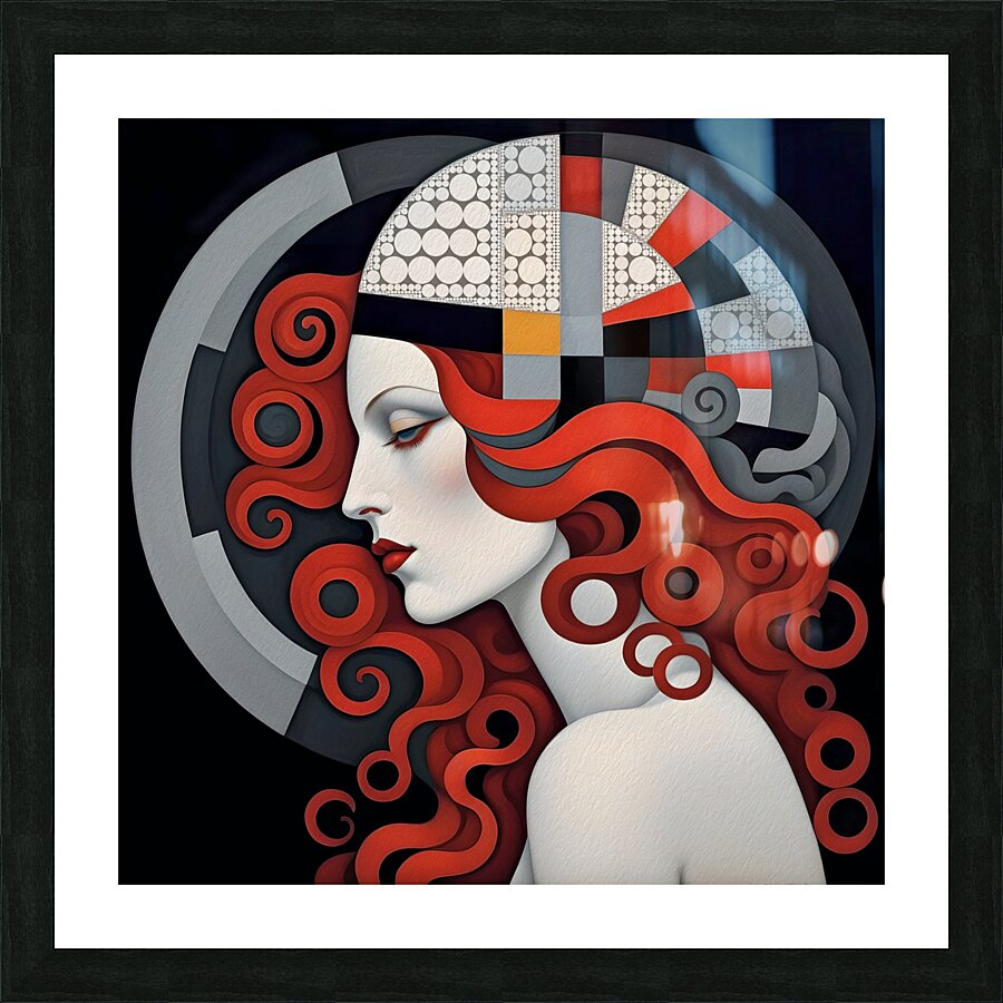 03908 - Abstract Portrait Picture Frame print