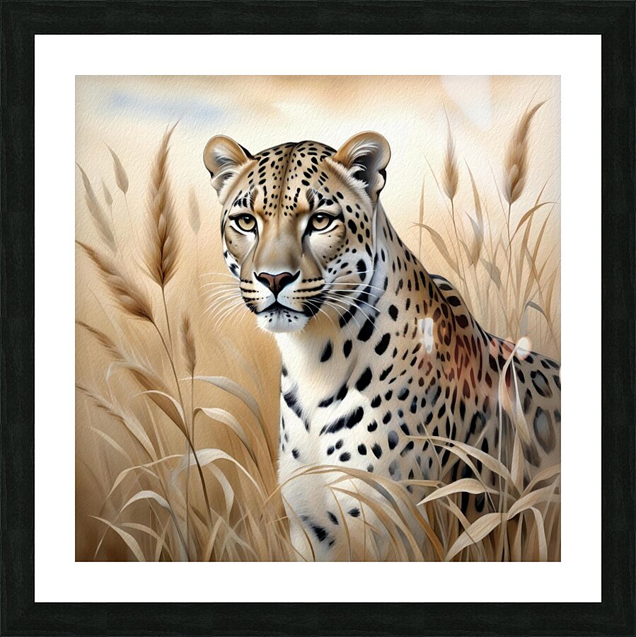 03180 - Leopard Portrait Picture Frame print