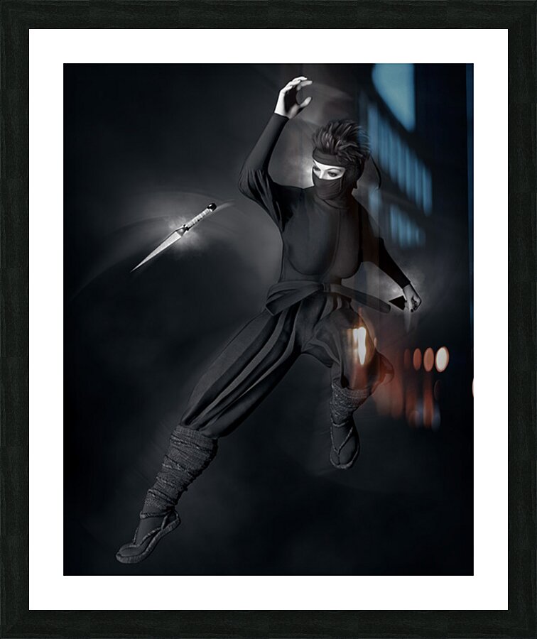 Dancing Ninja - G9F3 BO1a Picture Frame print