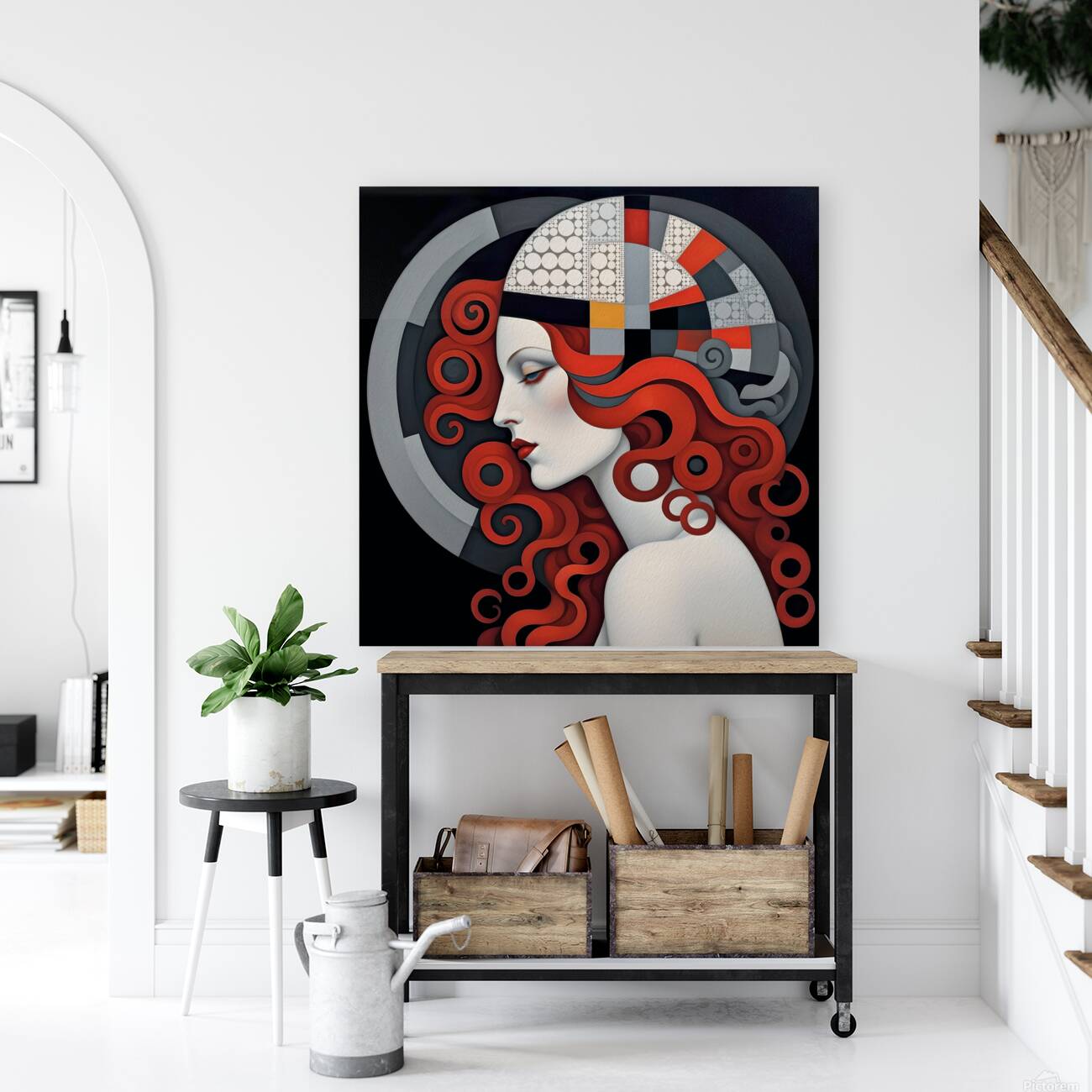 03908 - Abstract Portrait Reproduction