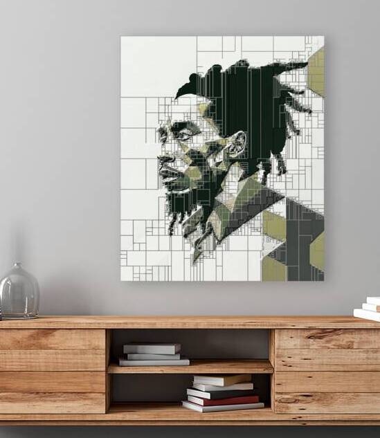 Bob Marley Mosaic Portrait - 00454 SA1a by Philip Preston