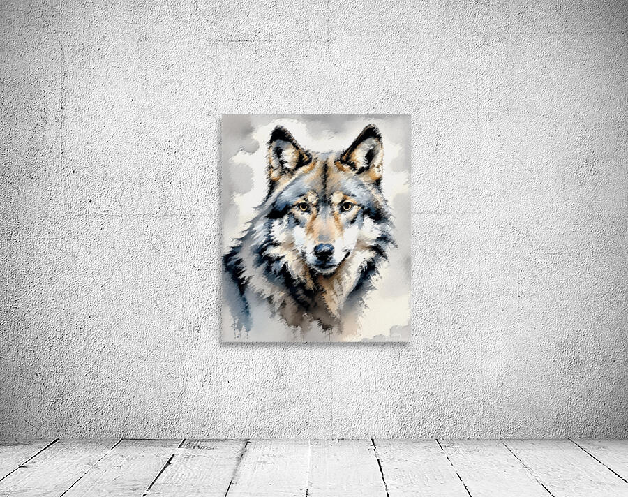 03759 - Wolf Portrait Wall Preview