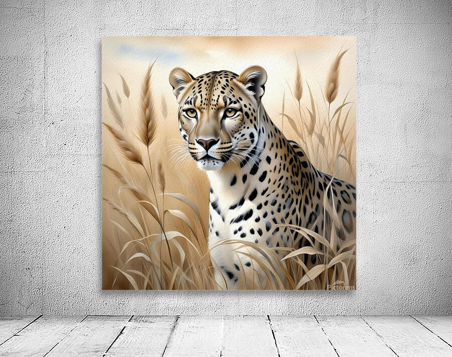 03180 - Leopard Portrait Wall Preview