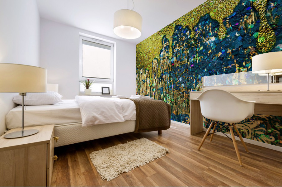 Gold Foil Abstract  Mural print