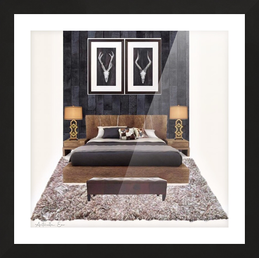 Ski Resort Bedroom Picture Frame print