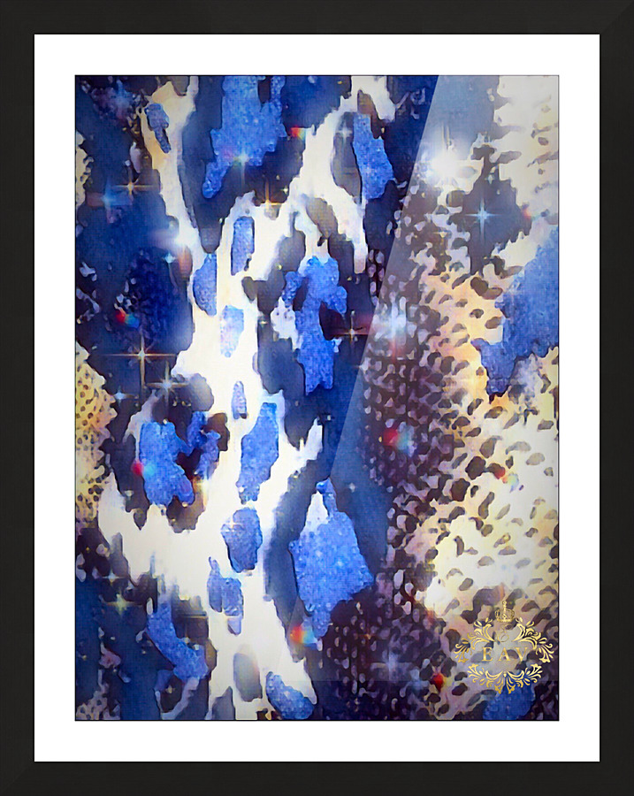 Blue Python Picture Frame print