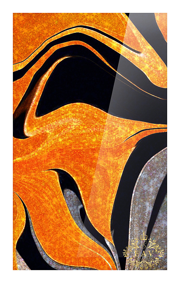 Golden Flame Picture Frame print