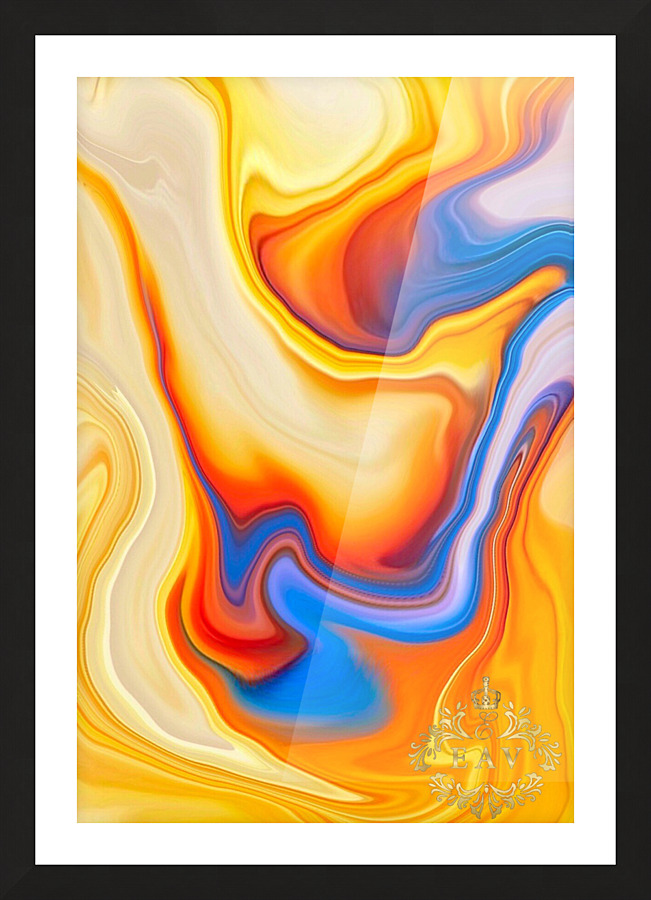 Sun Flames Picture Frame print