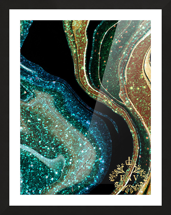 Emerald Gems Picture Frame print