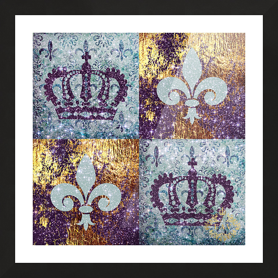 Fleur De Lis Crown  Picture Frame print