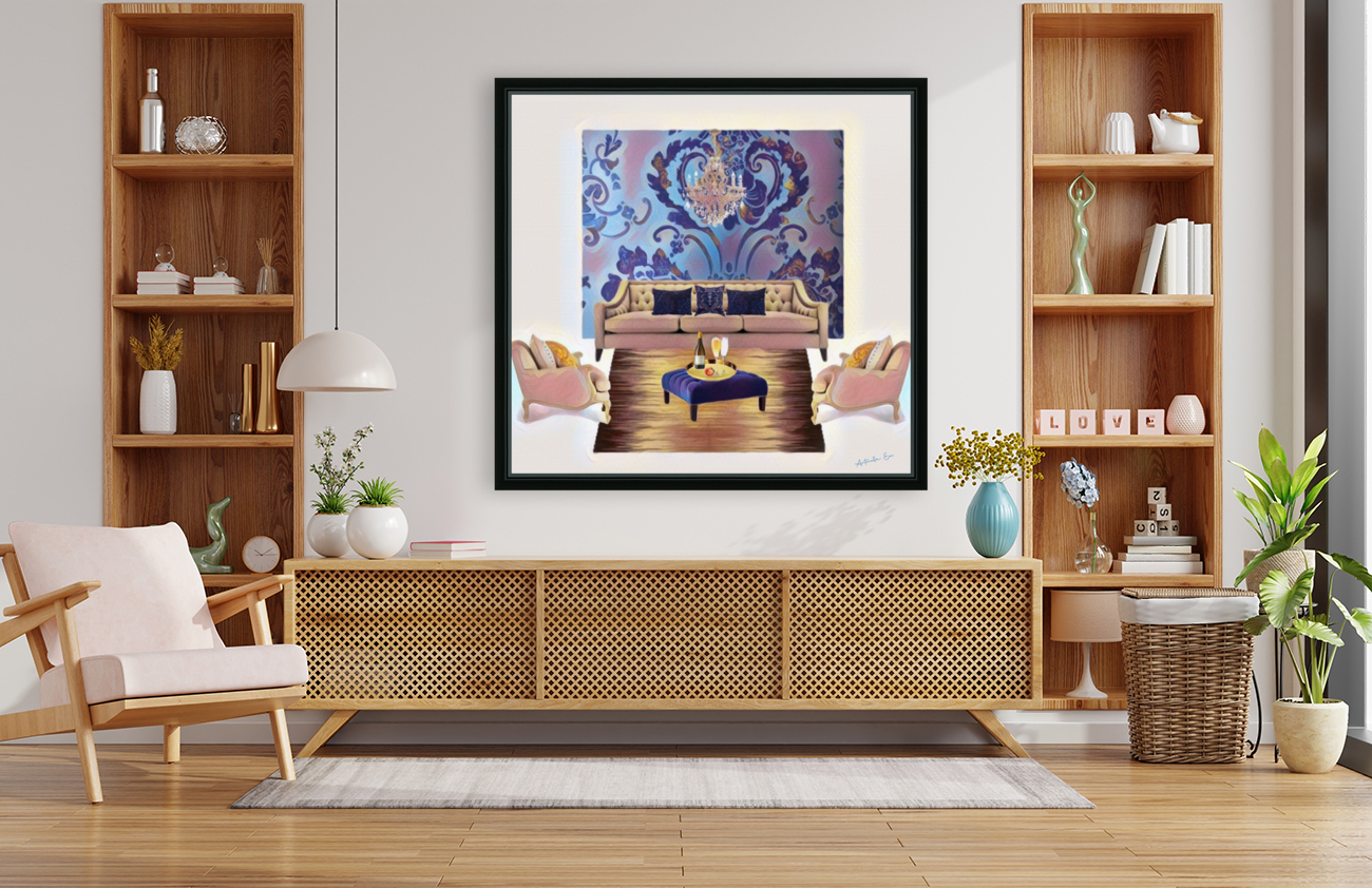 Damask Bedroom Reproduction