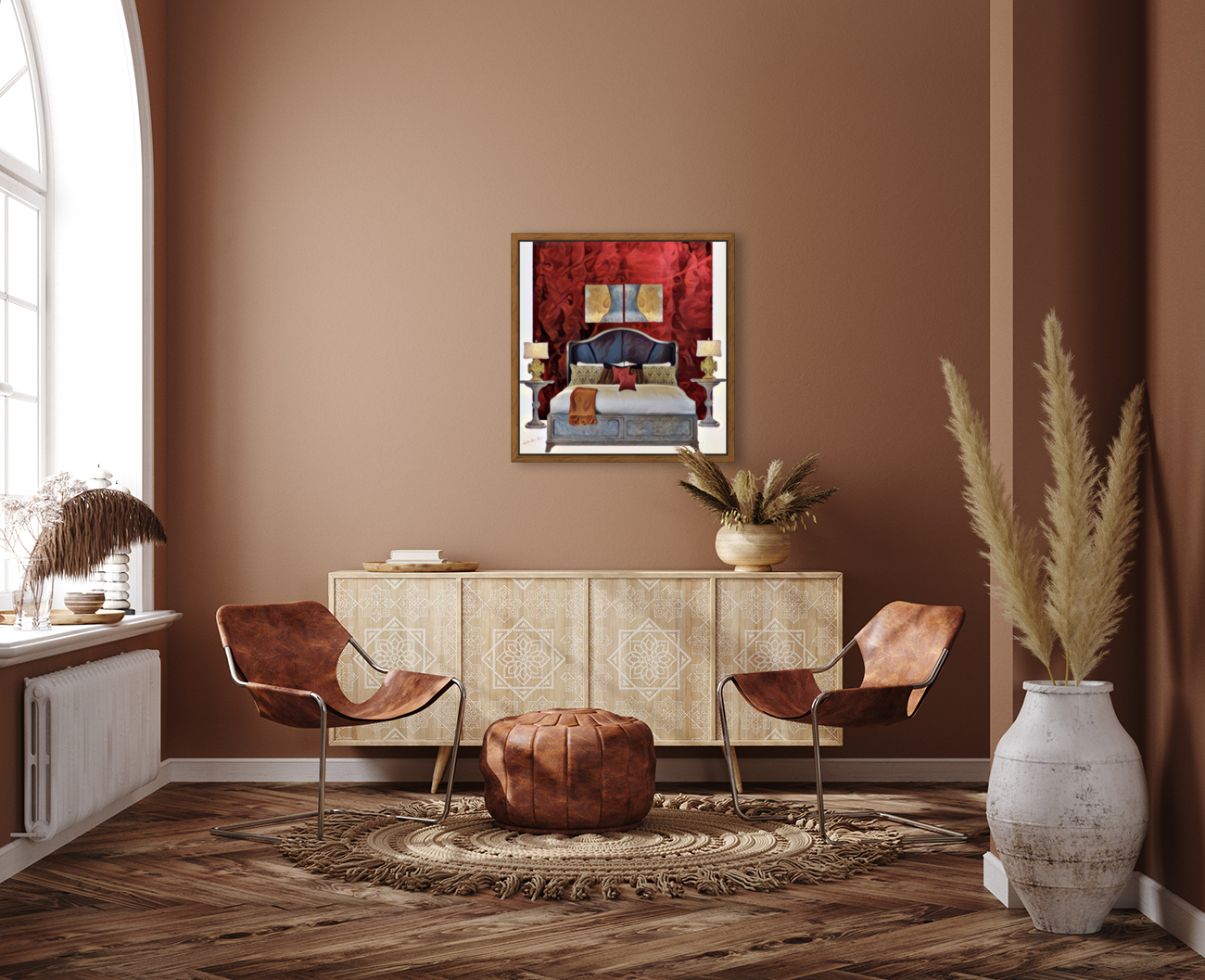 Red Bedroom Reproduction