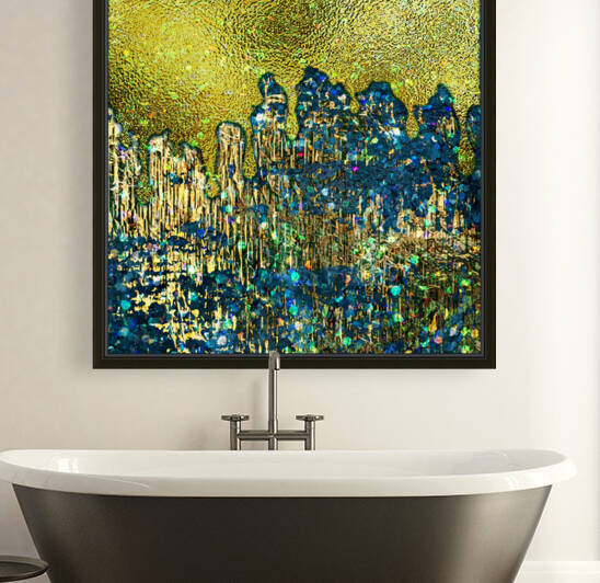 Gold Foil Abstract  Reproduction