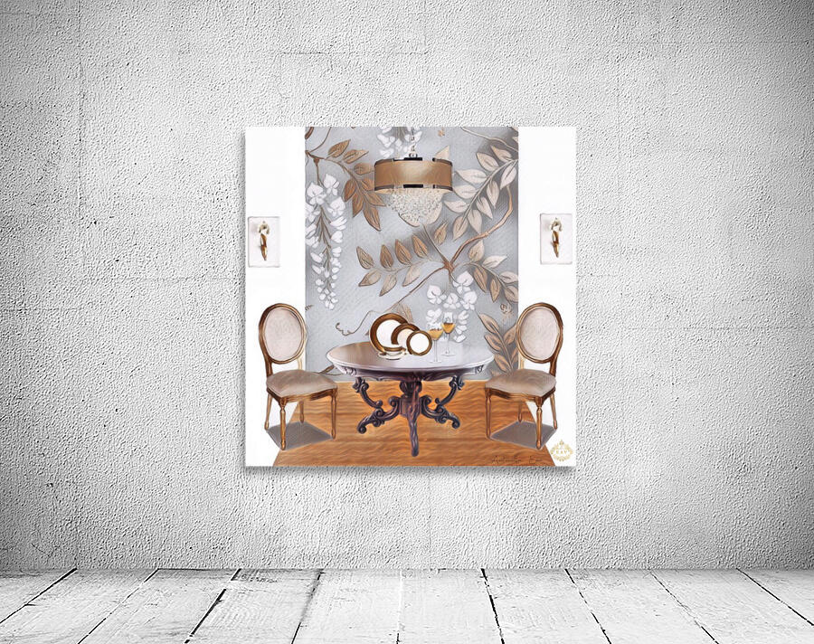 Gold & Silver Dining Room   Wall Preview