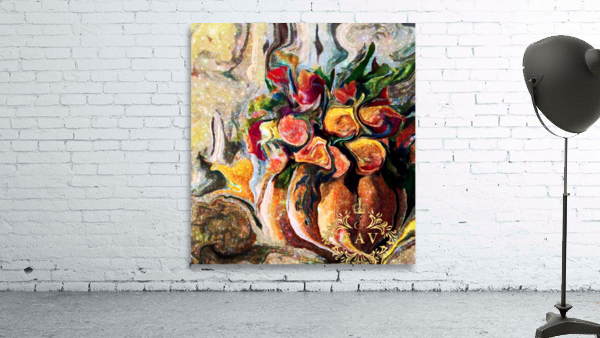 Pumpkin Flowers Wall Preview