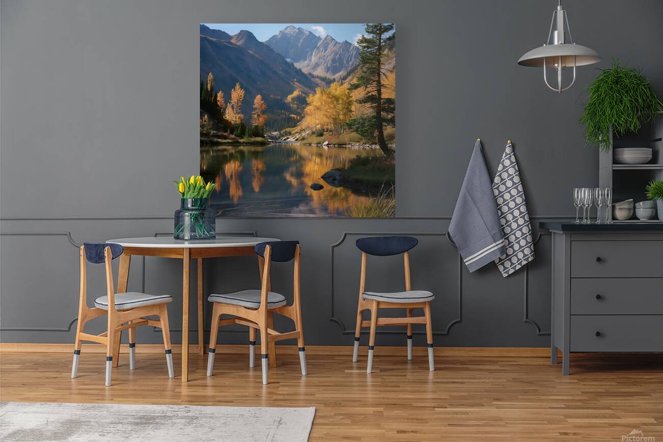 Tranquil Mountain River  Reproduction