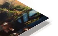Enchanted Waterfall Glowing Cave  HD Metal print
