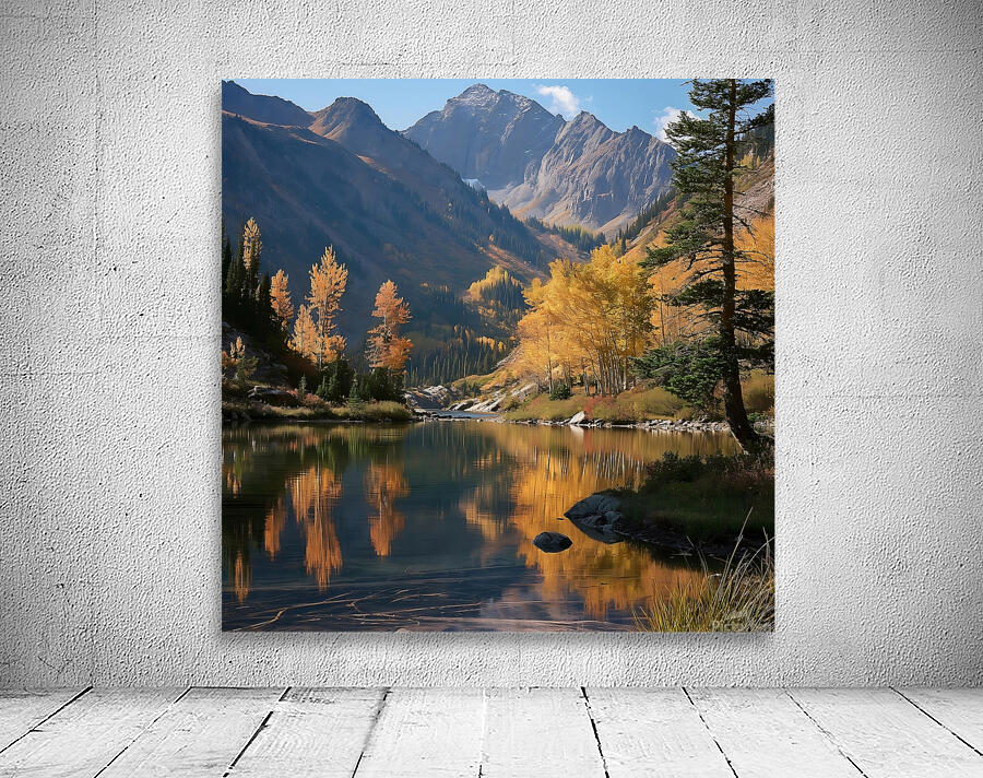 Tranquil Mountain River  Wall Preview