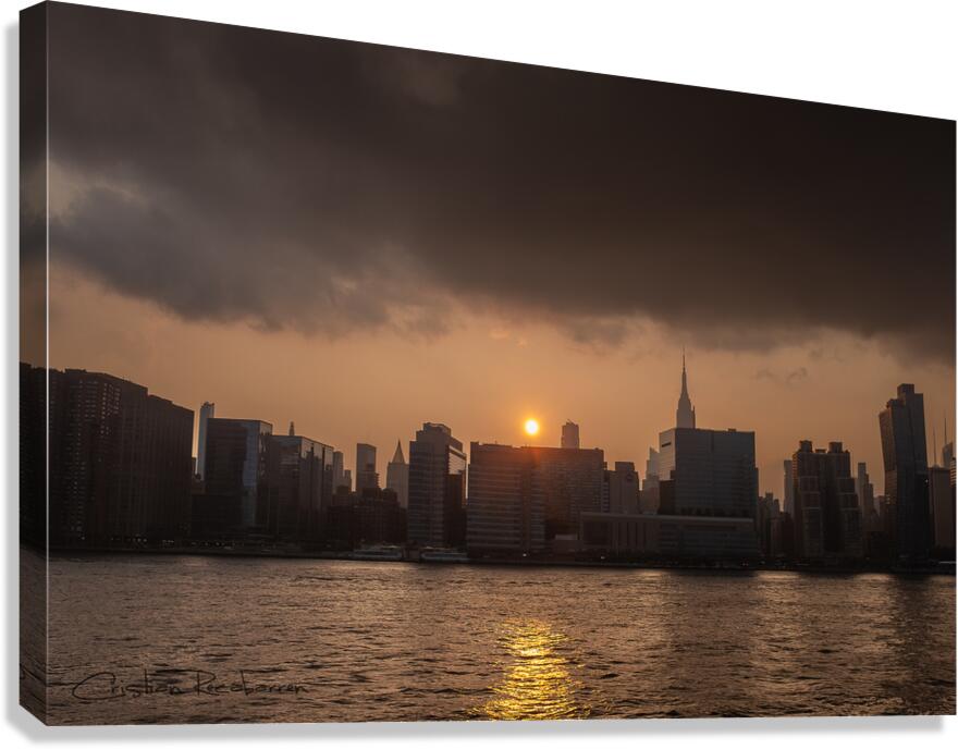 Golden Manhattan Sunset Canvas Print