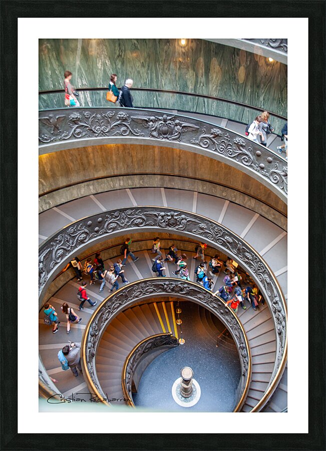 Spiraling Through Time - Vatican Museums Picture Frame print