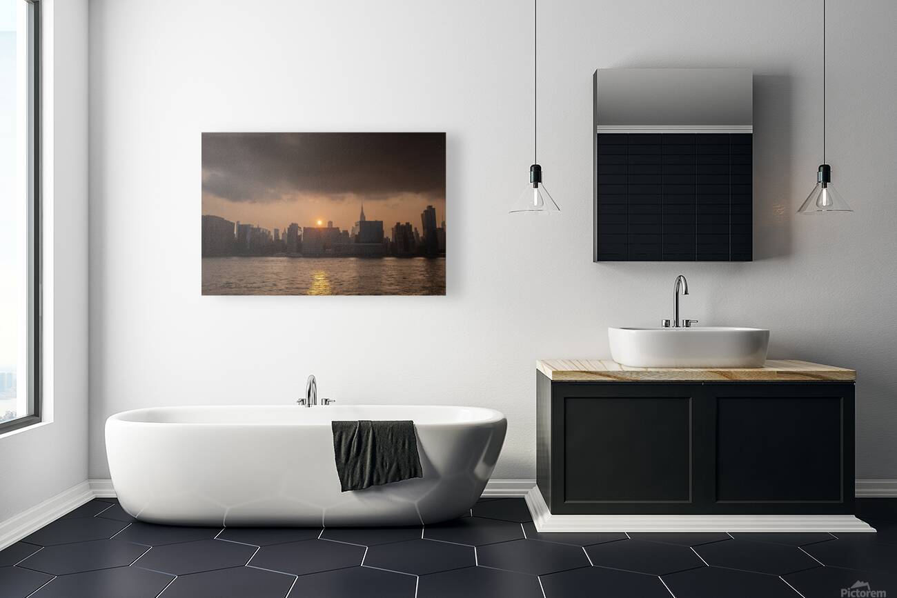 Golden Manhattan Sunset Reproduction