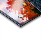 A Rustic Stone Bridge Illuminated by Lanterns Acrylic print