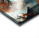 A Gloomy Fantasy Village Bathed in Golden Light.p Acrylic print