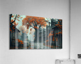 A Gloomy Fantasy Village Bathed in Golden Light.p Acrylic Print