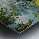 3D Forest Textured Wall Art Landscape Tree And Fl Metal print