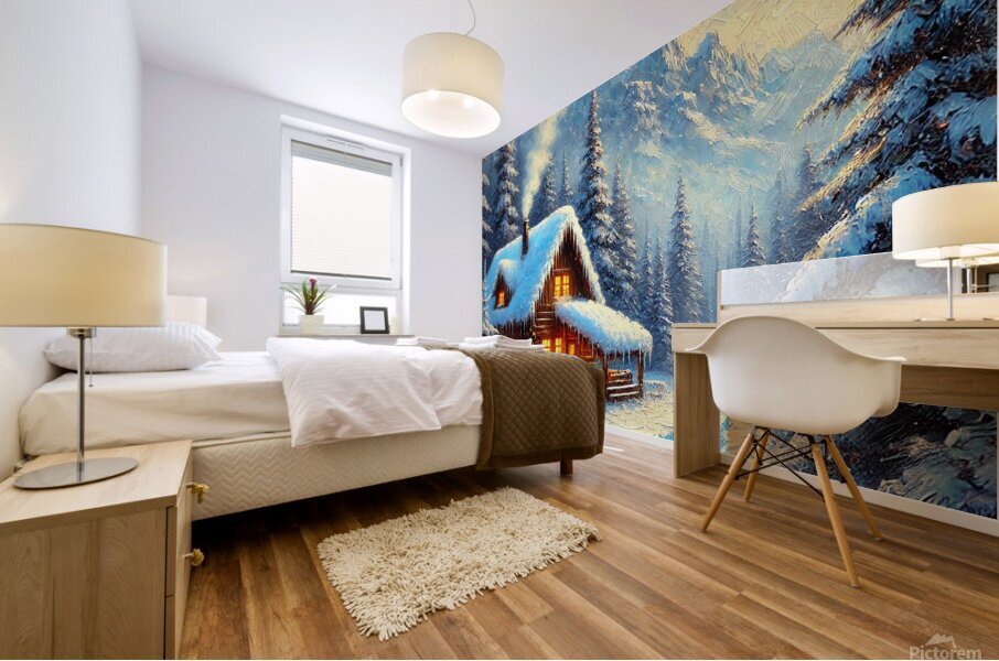 Forest Snowy Landscape Mural print